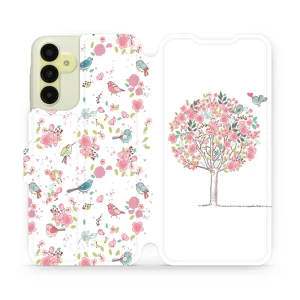 Etui z klapką do Galaxy M15 5G, Mobiwear Book, różowy gaj