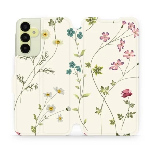 Etui z klapką do Galaxy M15 5G, Mobiwear Book, polne kwiaty