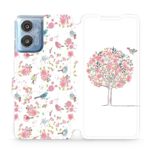 Etui z klapką do Motorola Moto G04, Mobiwear Book, różowy gaj