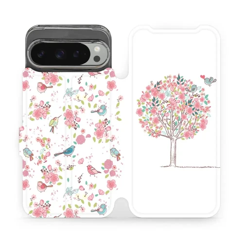 Etui z klapką do Google Pixel 9 Pro XL, Mobiwear Book, różowy gaj