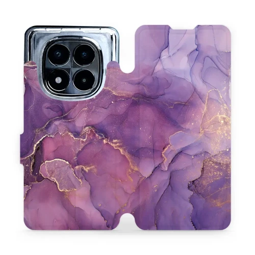 Etui z klapką do Xiaomi Redmi Note 14 Pro 5G, Mobiwear Book, fioletowe