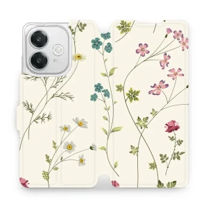 Etui z klapką do Oppo A40M, Mobiwear Book, polne kwiaty