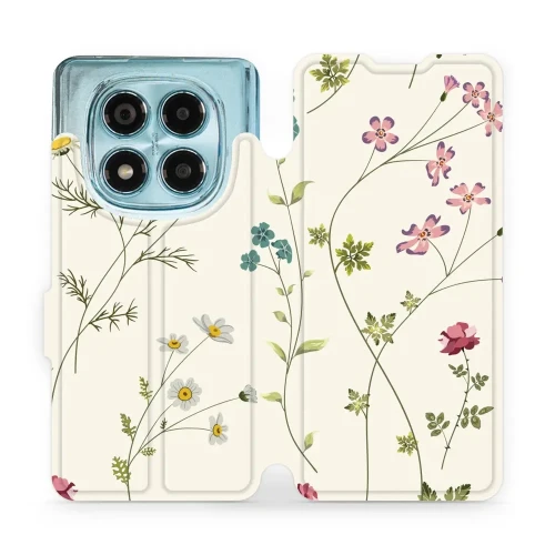 Etui z klapką do Xiaomi Redmi Note 14 Pro 4G, Mobiwear Book, polne kwiaty