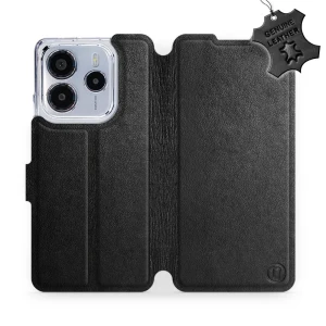 Etui z naturalnej skóry do Xiaomi Redmi Note 14 4G, Mobiwear Leather, czarne