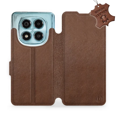 Etui z naturalnej skóry do Xiaomi Redmi Note 14 Pro 4G, Mobiwear Leather, brązowe