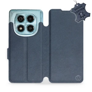 Etui z naturalnej skóry do Xiaomi Redmi Note 14 Pro 4G, Mobiwear Leather, granatowe