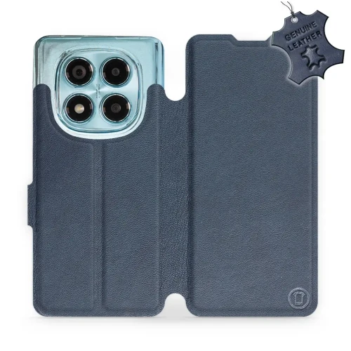 Etui z naturalnej skóry do Xiaomi Redmi Note 14 Pro 4G, Mobiwear Leather, granatowe