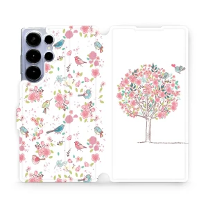 Etui z klapką do Galaxy S25 Ultra, Mobiwear Book, różowy gaj