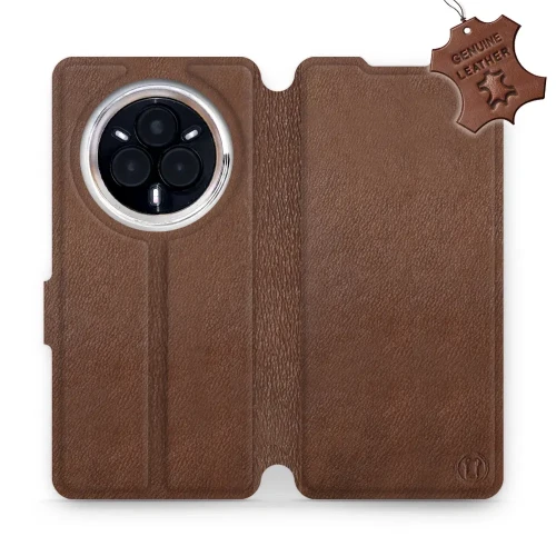 Etui z naturalnej skóry do Realme 14 Pro 5G, Mobiwear Leather, brązowe