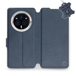 Etui z naturalnej skóry do Realme 14 Pro 5G, Mobiwear Leather, granatowe