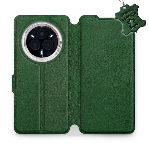 Etui z naturalnej skóry do Realme 14 Pro 5G, Mobiwear Leather, zielone