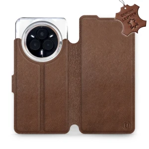Etui z naturalnej skóry do Realme 14 Pro Plus 5G, Mobiwear Leather, brązowe