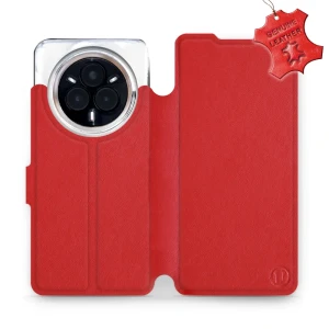Etui z naturalnej skóry do Realme 14 Pro Plus 5G, Mobiwear Leather, czerwone