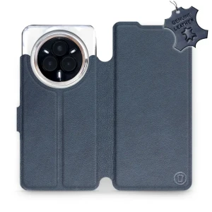Etui z naturalnej skóry do Realme 14 Pro Plus 5G, Mobiwear Leather, granatowe