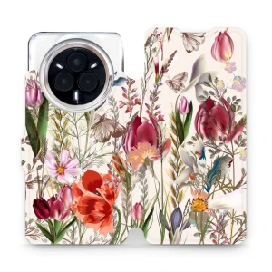 Etui z klapką do Realme 14 Pro Plus 5G, Mobiwear Book, bukiet kwiatów