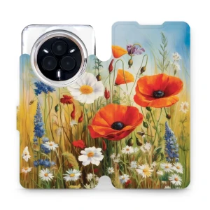 Etui z klapką do Realme 14 Pro Plus 5G, Mobiwear Book, łąkowe kwiaty