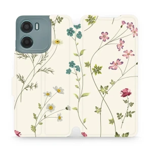 Etui z klapką do Motorola Moto G05, Mobiwear Book, polne kwiaty