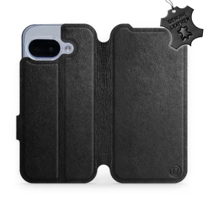Etui z naturalnej skóry do Google Pixel 9a, Mobiwear Leather, czarne