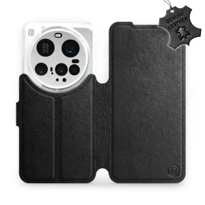 Etui z naturalnej skóry do Xiaomi 15 Ultra, Mobiwear Leather, czarne