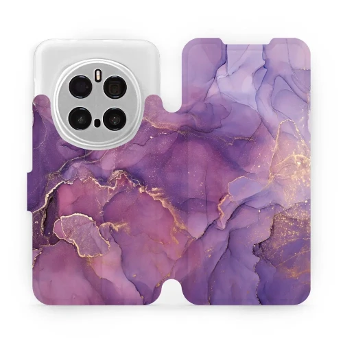 Etui z klapką do Honor Magic7 Pro, Mobiwear Book, fioletowe