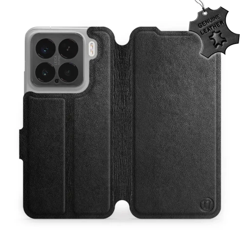 Etui z naturalnej skóry do Xiaomi 15, Mobiwear Leather, czarne