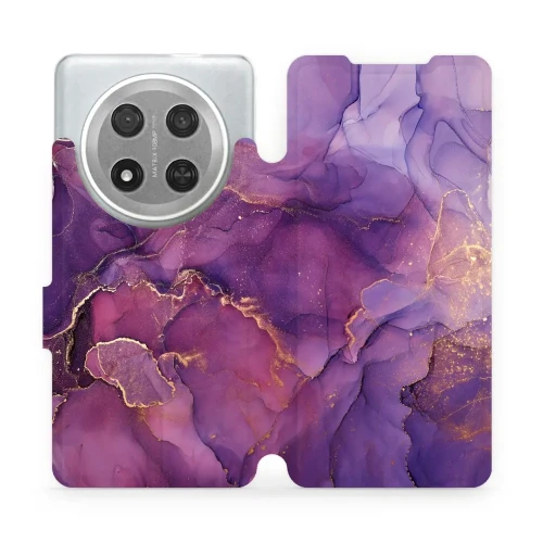 Etui z klapką do Honor Magic7 Lite, Mobiwear Book, fioletowe