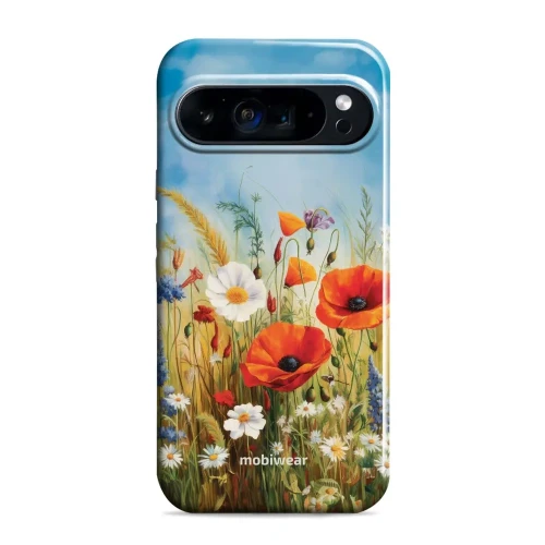 Etui ochronne do Google Pixel 9 Pro XL, Mobiwear Elite Pro, łąkowe kwiaty