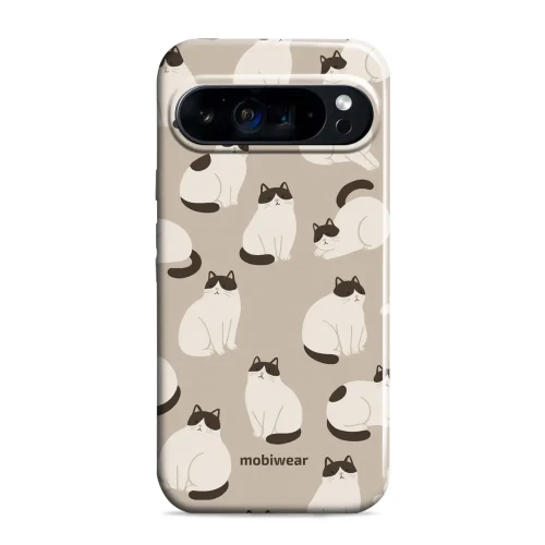 Etui ochronne do Google Pixel 9 Pro XL, Mobiwear Elite Pro, kawa miau