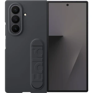 OUTLET: Etui z podstawką + 2x folia antyrefleksyjna na przedni ekran Samsung Silicone Case do Galaxy Z Fold7, czarne