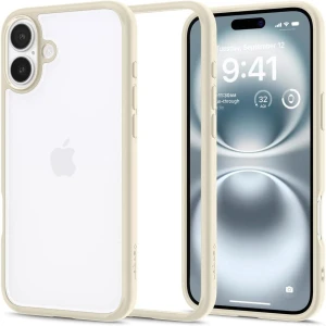 OUTLET: Etui Spigen Ultra Hybrid do iPhone 16 Plus, przezroczysto-beżowe