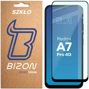 Szkło hartowane Bizon Glass Edge do Xiaomi Redmi A7 Pro 4G, czarna ramka