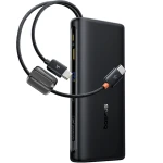 Powerbank Baseus EnerFill FC41 20000mAh, 100W, USB-A, USB-C, z wbudowanym kablem 2x USB-C, czarny