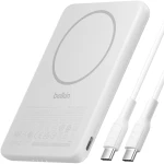 Bateria Belkin Boost Slim Power Bank z MagSafe Qi 7,5W 5K 5000 mAh, biała
