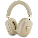 Bezprzewodowe słuchawki nauszne Guess Metallic Triangle Logo Bluetooth 5.3, złote