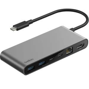 Stacja, hub Belkin Connect 8-Port USB-C Hub 2.5Gb Ethernet 100W, szara