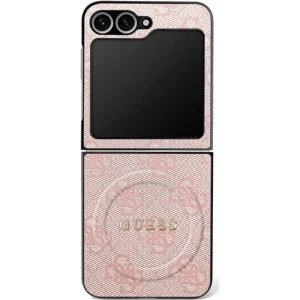 OUTLET: Etui Guess Hardcase 4G Ring Classic Logo do MagSafe do Galaxy Z Flip7, różowe