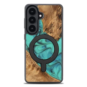 Drewniane etui do Galaxy A57 5G, Bewood Unique Turquoise do MagSafe