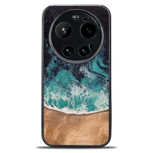 Drewniane etui do Xiaomi 17 Ultra, Bewood Unique Dream Island, niebiesko-brązowe