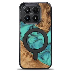 Drewniane etui do Xiaomi 17, Bewood Unique Turquoise do MagSafe