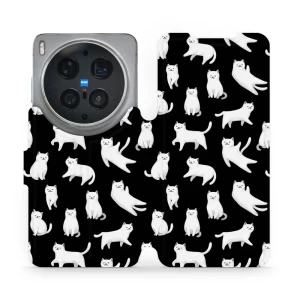 Etui z klapką do Vivo X300 Ultra, Mobiwear Book, kotki luna