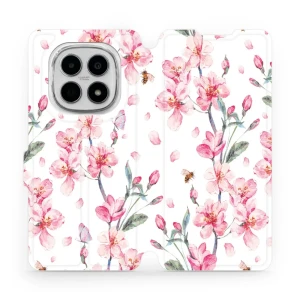 Etui z klapką do Xiaomi Redmi Note 15 4G, Mobiwear Book, różowa wiosna
