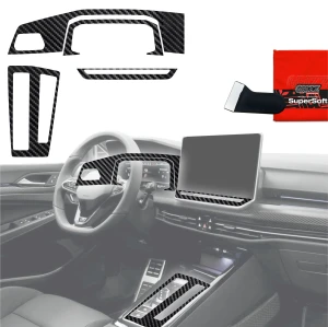 Folia do wnętrza Volkswagen Golf 8 (2024-2026) Grizz Protector 4w1 Karbonowa Połyskująca
