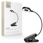 Lampka LED na klips, USB-C, Tech-Protect, 300 mAh, 3000K/ 4500K/ 6000K czarna