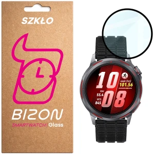 Szkło hybrydowe Bizon Watch Glass Edge Hybrid dla Huawei Watch GT Runner 2, czarne
