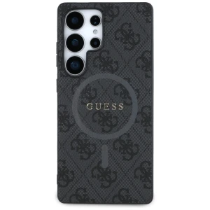 OUTLET: Etui Guess Hardcase 4G Ring Classic Logo MagSafe do Galaxy S25 Ultra, czarne