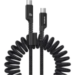 Kabel spiralny Baseus Fish-Eye USB-C do USB-C, PD 100W, 480 Mb/s, 1 m, czarny