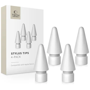 Końcówki wymienne do rysika pojemnościowego Tech-Protect Stylus Tips, 4 sztuki, białe 