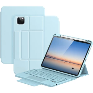 Etui z klawiaturą Bluetooth Dux Ducis (YK Series) do iPad Air 11" / 10.9" 2020-2026 / Pro 11" 2018-2022, jasnoniebieskie