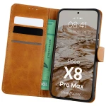 Etui z klapką Bizon Case Pocket do Xiaomi POCO X8 Pro Max, brązowe