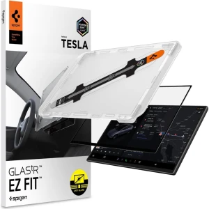 Szkło antyrefleksyjne Spigen Glas.tR EZ Fit FC AC 1-Pack do Tesla Model Y 2024-2026, czarna ramka